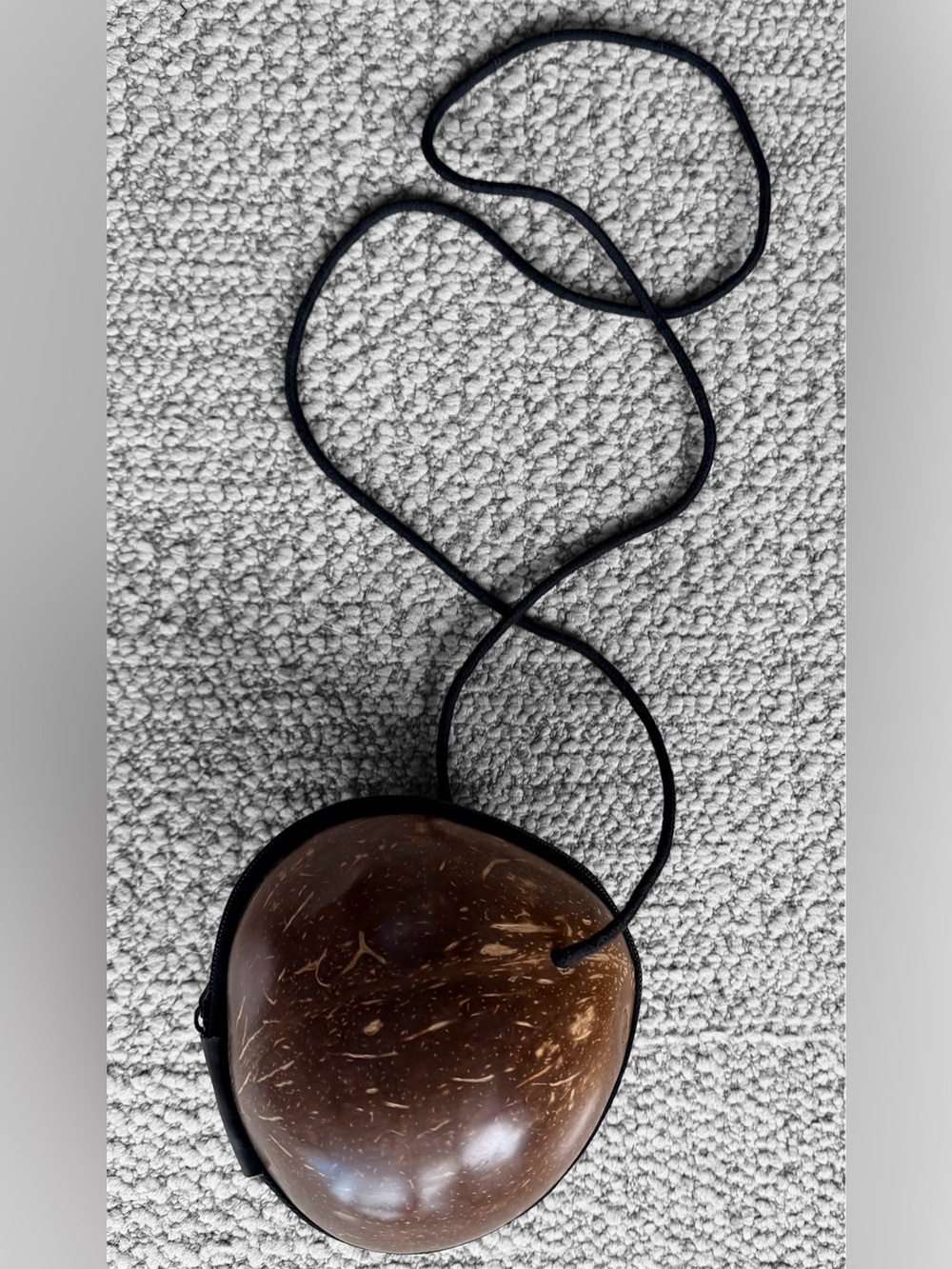 Coconut Shell Lined Crossbody Purse Hilo Hattie Hawaii Zipper NEW (other)